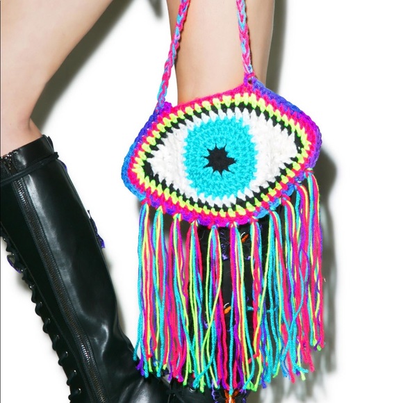 Dolls Kill Handbags - THIRD EYE FRINGE BAG FROM DOLLS KILL